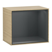 V&B Module étagère Finion 41,8x35,6x27cm, Reg md Bleu, Placage chêne