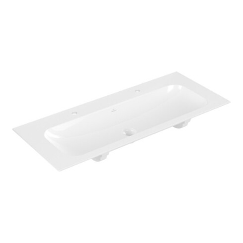 V&B Möbelwaschtisch Finion 120x50, 2 HL, ohne Überlauf, weiß C+