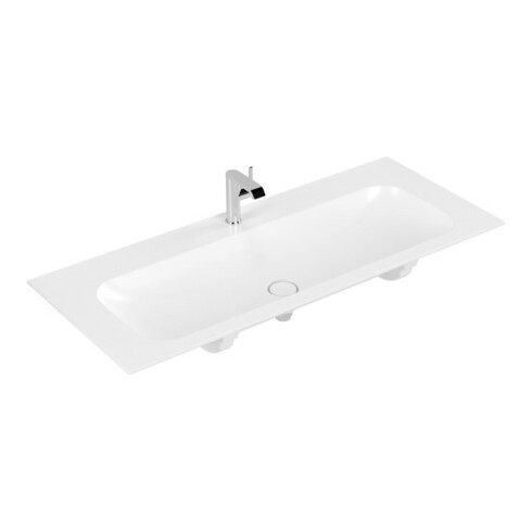 V&B Möbelwaschtisch Finion 120x50, m 1 HL/o ÜL, stone white C+
