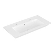 V&B Möbelwaschtisch VENTICELLO 100x50cm, 2 HL, m Überlauf, weiß C-plus