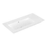 V&B Möbelwaschtisch VENTICELLO 100x50cm, o. HL, m ÜL, li, weiß C-plus
