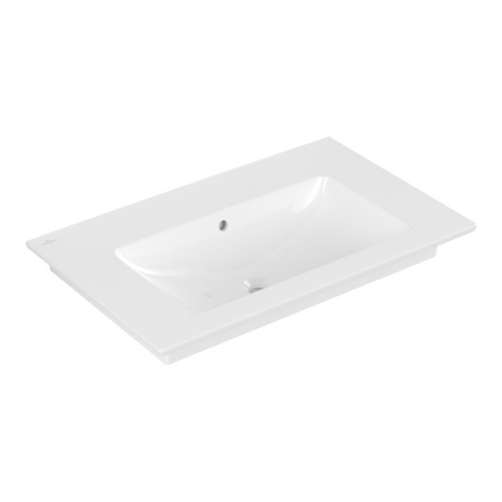 V&B Möbelwaschtisch VENTICELLO 80x50cm, o. HL, m Überlauf, weiß C-plus