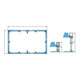 V&B Montagerahmen ViFrame m 2 Mittelfüßen, f DW bis 100x100cm-1