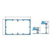 V&B Montagerahmen ViFrame m 2 Mittelfüßen, f DW bis 100x100cm