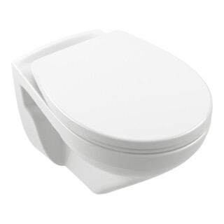 V&B Newo WC suspendu, cuvette à chasse profonde 36x54cm, évac. horiz., sans rebord, blanc