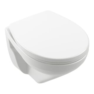 V&B Newo WC suspendu, cuvette profonde 36x49 cm, évac. horizont., sans bord, blanc