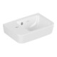 V&B O.NOVO Compact Lavabo à main 36x25cm, carré, cuvette droite, avec trou robinet, avec trop-plein, blanc-1