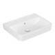 V&B O.NOVO Lavabo 60x46cm, angle, sans trou, avec trop-plein, blanc C-plus-3