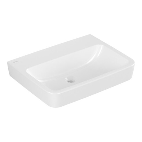 V&B O.NOVO Lavabo 60x46cm, angle, sans trou mitigeur, sans trop-plein, blanc