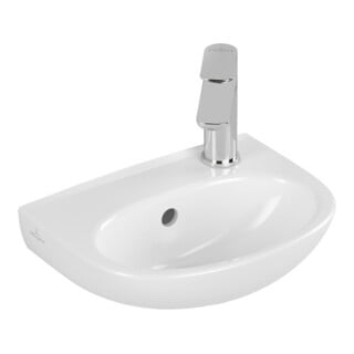 V&B O.Novo Lavabo à main 36x27,5 cm, ovale, avec trop-plein, trop-plein à droite, blanc C+