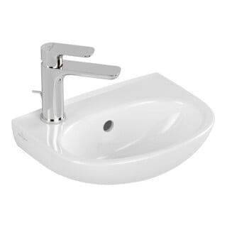V&B O.Novo Lavabo à main 36x27,5 cm, ovale, sans trop-plein, trou robinet droit, blanc C+