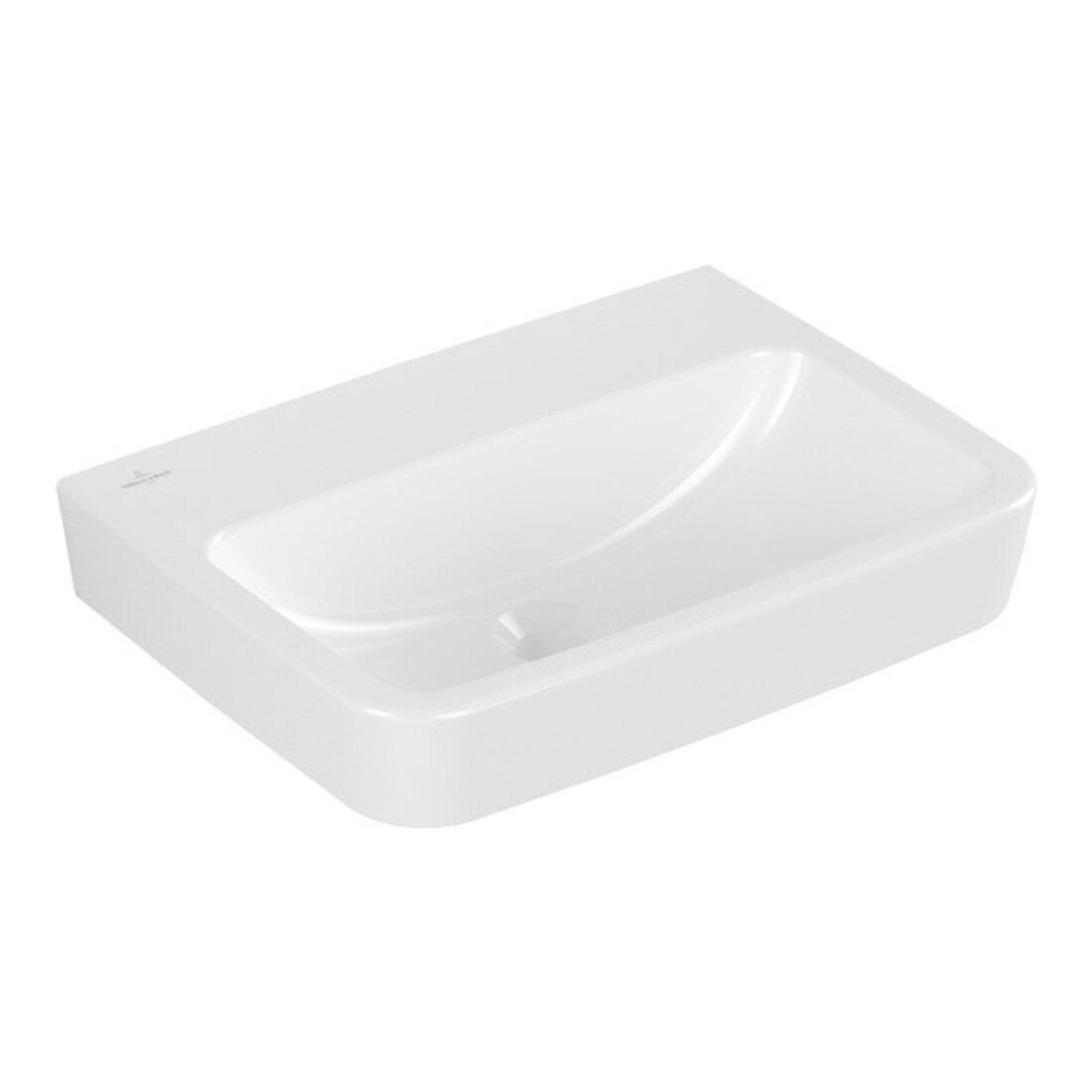 V&B O.NOVO Lavabo à main 50x37 cm, carré, sans trop-plein, blanc