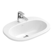V&B O.Novo lavabo encastré 56x40,5 cm, avec robinet, sans trop-plein, blanc C-plus