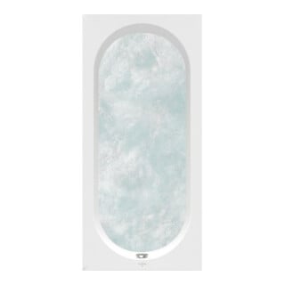 V&B Oberon Baignoire 1600x750x450mm rectangulaire à droite c. sys CE TP1 MT Blanc Alpin