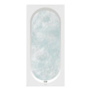 V&B Oberon Baignoire 1800x800x495mm rectangulaire avec système HE TP1 Blanc Alpine
