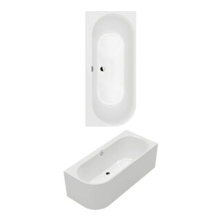 V&B Oberon Baignoire rectangulaire 180x80x62cm, acrylique, droite, blanc