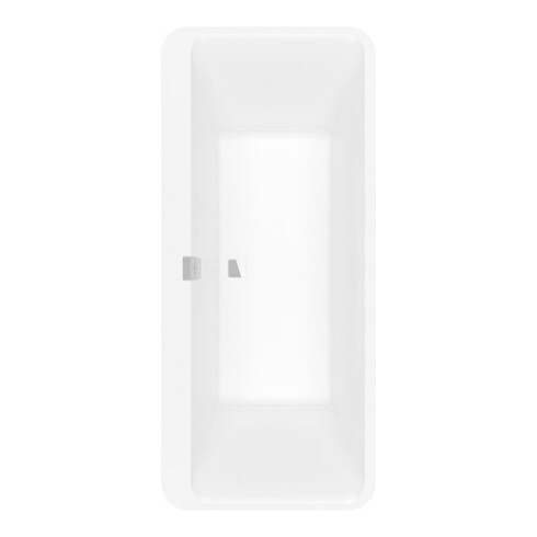 V&B Oval-Badewanne Squaro Edge 12 180x80cm, m., fr, S. C. on Dem., st. wh.