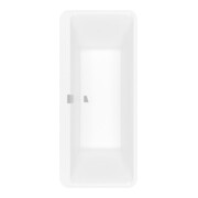 V&B Oval-Badewanne Squaro Edge 12 180x80cm, m., fr, S. C. on Dem., st. wh.
