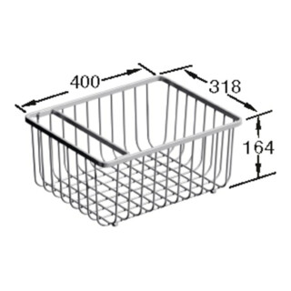 V&B Panier à fil en acier inoxydable