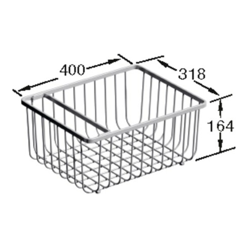 V&B Panier à fil en acier inoxydable