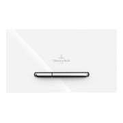 V&B Plaque de commande WC ViConnect 300S 25,3x14,5x2cm, plastique, bouton chrome mat, blanc mat