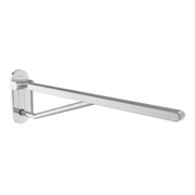 V&B Poignée rabattable Vicare Design 85 cm, ES chromé, avec support en acier inoxydable