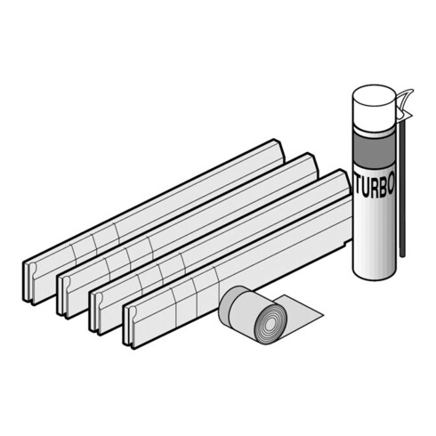 V&B Polystyren-Installationsset 90x80-100x100cm, f DW, verchromt