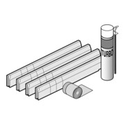V&B Polystyren-Installationsset 90x80-100x100cm, f DW, verchromt