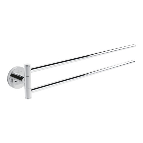 V&B Porte-serviettes Elements Tender 400 mm, double bras, pivotant, chrome