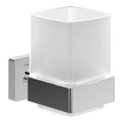 V&B Porte-verre Elements Striking 99x100x123 mm, verre satiné, chrome