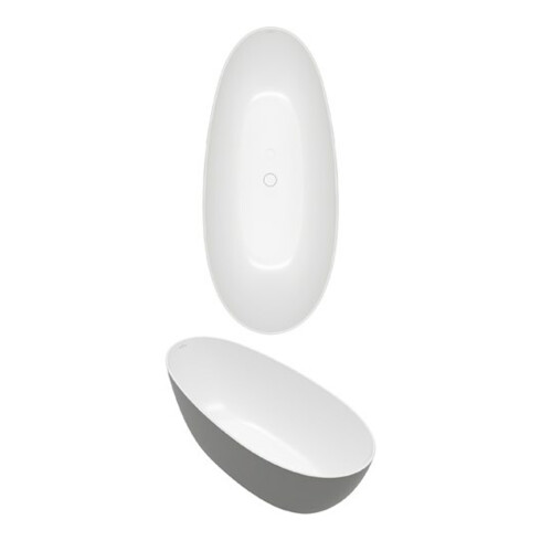 V&B Rechteck-Badewanne CoD Antao 170x75x50cm, freistehend, Quaryl, weiß