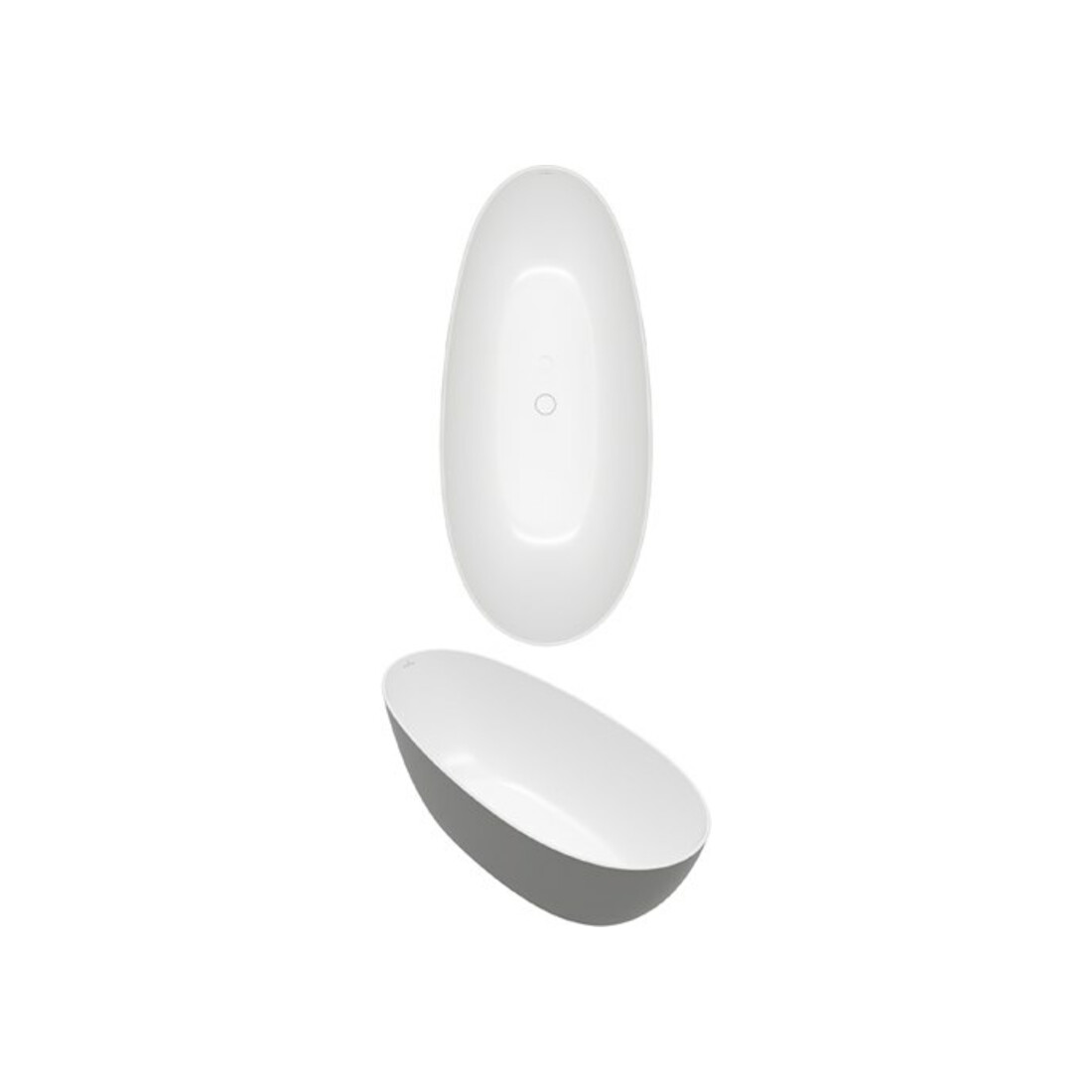 V&B Rechteck-Badewanne CoD Antao 170x75x50cm, freistehend, Quaryl, weiß