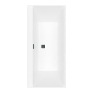 V&B Rechteck-Badewanne Collaro Duo 160x75cm, EB-Ausf. bla Matt, stone white