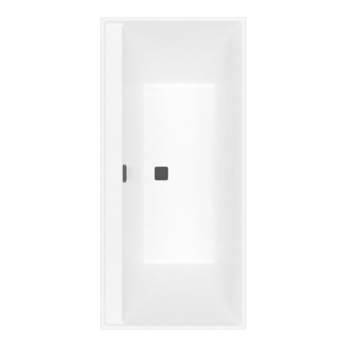 V&B Rechteck-Badewanne Collaro Duo 160x75cm, EB-Ausf. bla Matt, stone white