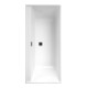 V&B Rechteck-Badewanne Collaro Duo 160x75cm, EB-Ausf. Black Matt, weiß-1