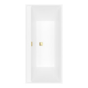 V&B Rechteck-Badewanne Collaro Duo 160x75cm, EB-Ausf. Gold, stone white
