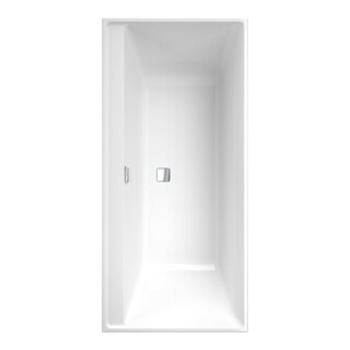 V&B Rechteck-Badewanne Collaro Duo 160x75cm, Einbauausführung Chrome, weiß