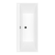 V&B Rechteck-Badewanne Collaro Duo 170x75cm, EB-Ausf. bl Matt, stone white
