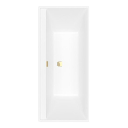 V&B Rechteck-Badewanne Collaro Duo 170x75cm, EB-Ausf. Gold, stone white