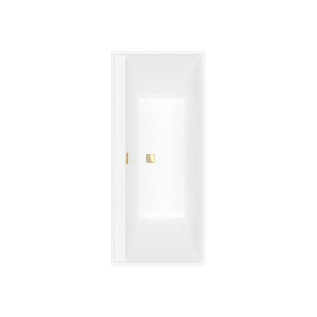 V&B Rechteck-Badewanne Collaro Duo 170x75cm, EB-Ausf. Gold, stone white