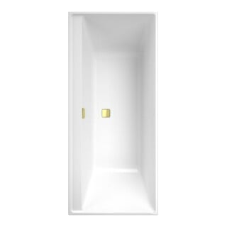 V&B Rechteck-Badewanne Collaro Duo 170x75cm, Einbauausführung Gold, weiß