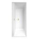 V&B Rechteck-Badewanne Collaro Duo 170x75cm, Einbauausführung Gold, weiß-1