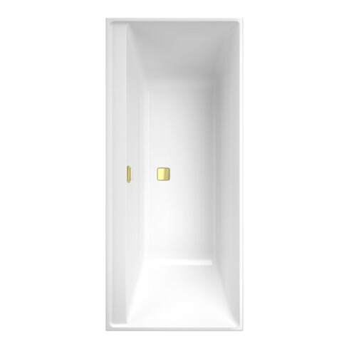 V&B Rechteck-Badewanne Collaro Duo 170x75cm, Einbauausführung Gold, weiß