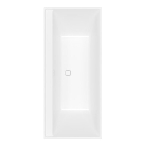 V&B Rechteck-Badewanne Collaro Duo 180x80cm, EB-Ausf. champ., stone white