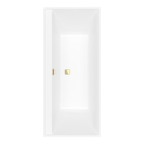 V&B Rechteck-Badewanne Collaro Duo 180x80cm, EB-Ausf. Gold, stone white