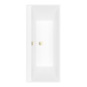 V&B Rechteck-Badewanne Collaro Duo 180x80cm, EB-Ausf. Gold, stone white