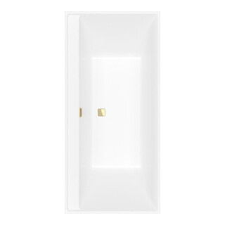 V&B Rechteck-Badewanne Collaro Duo 190x90cm, EB-Ausf. Gold, stone white