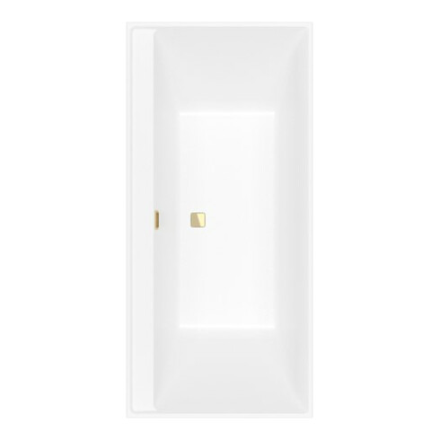 V&B Rechteck-Badewanne Collaro Duo 190x90cm, EB-Ausf. Gold, stone white