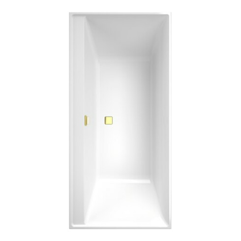 V&B Rechteck-Badewanne Collaro Duo 190x90cm, Einbauausführung Gold, weiß