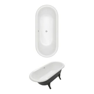 V&B Rechteck-Badewanne Hommage 171x77x61,7cm, f., Qua., Col. o Dem., we